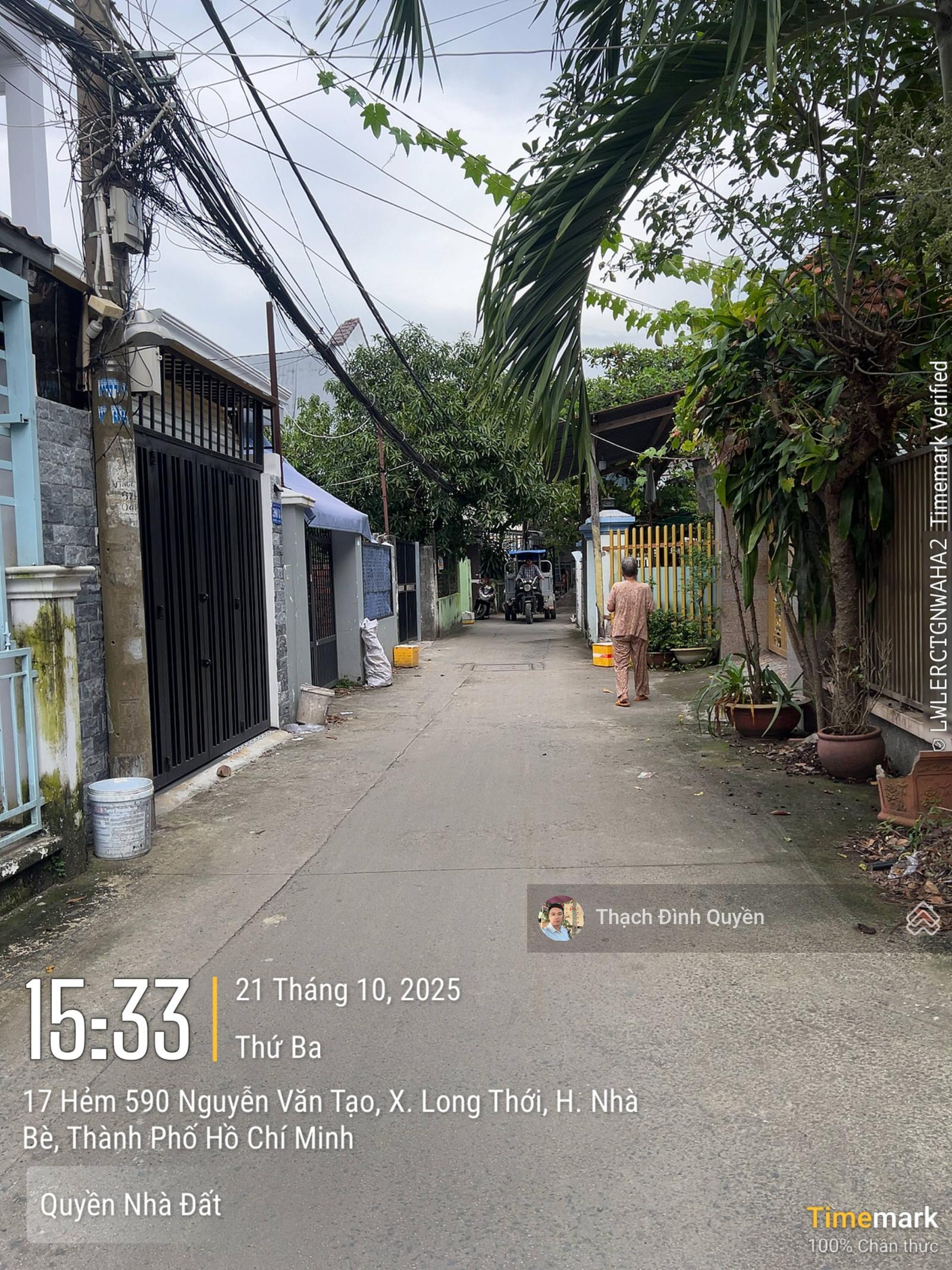 Đất thổ cư hẻm 590 Nguyễn Văn Tạo, 178m2(8x22,5m) giá 4,2 tỷ