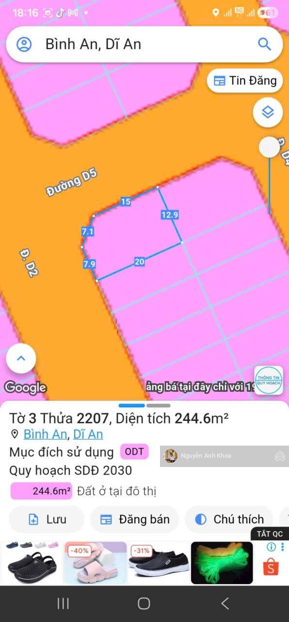 Siêu phẩm - lô góc 2 mặt tiền khu tái định cư Châu Thới giá chỉ 10 tỷ 8