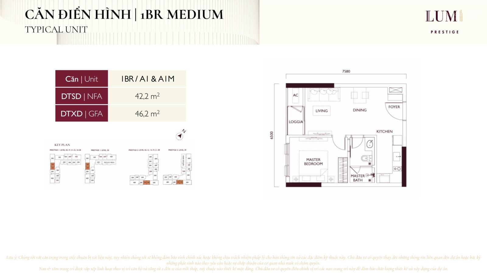 Bán gấp, giá tốt nhất thị trường, căn 01PN tòa Prestige tại dự án Lumi Hà Nội Hotline 0973 336 ***