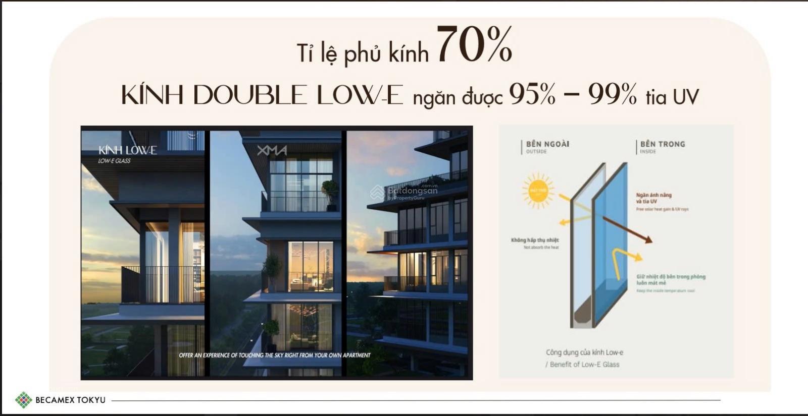 CH The Ten độ cao trần 3.5m - tỉ lệ kính 70% - nước được xử lý qua hệ thống lọc Ultra Fine Bubble