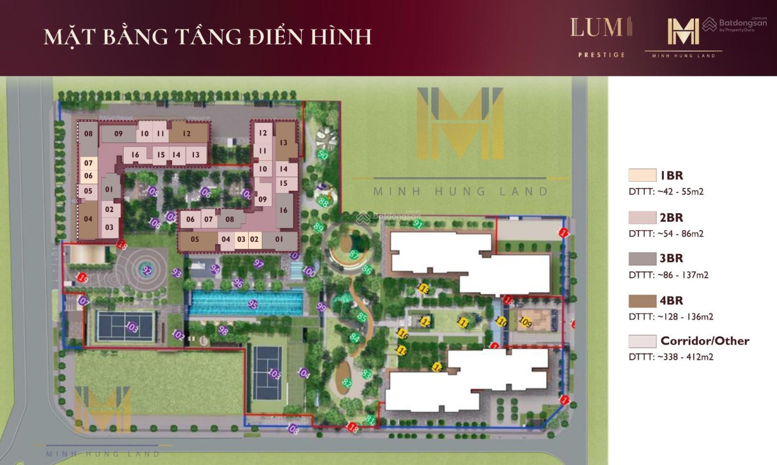 Bán căn 106.3m2 căn có thiết kế đẹp nhất dự án Lumi Hà Nội 3PN + 1 & 2WC. Hotline 0973 336 ***