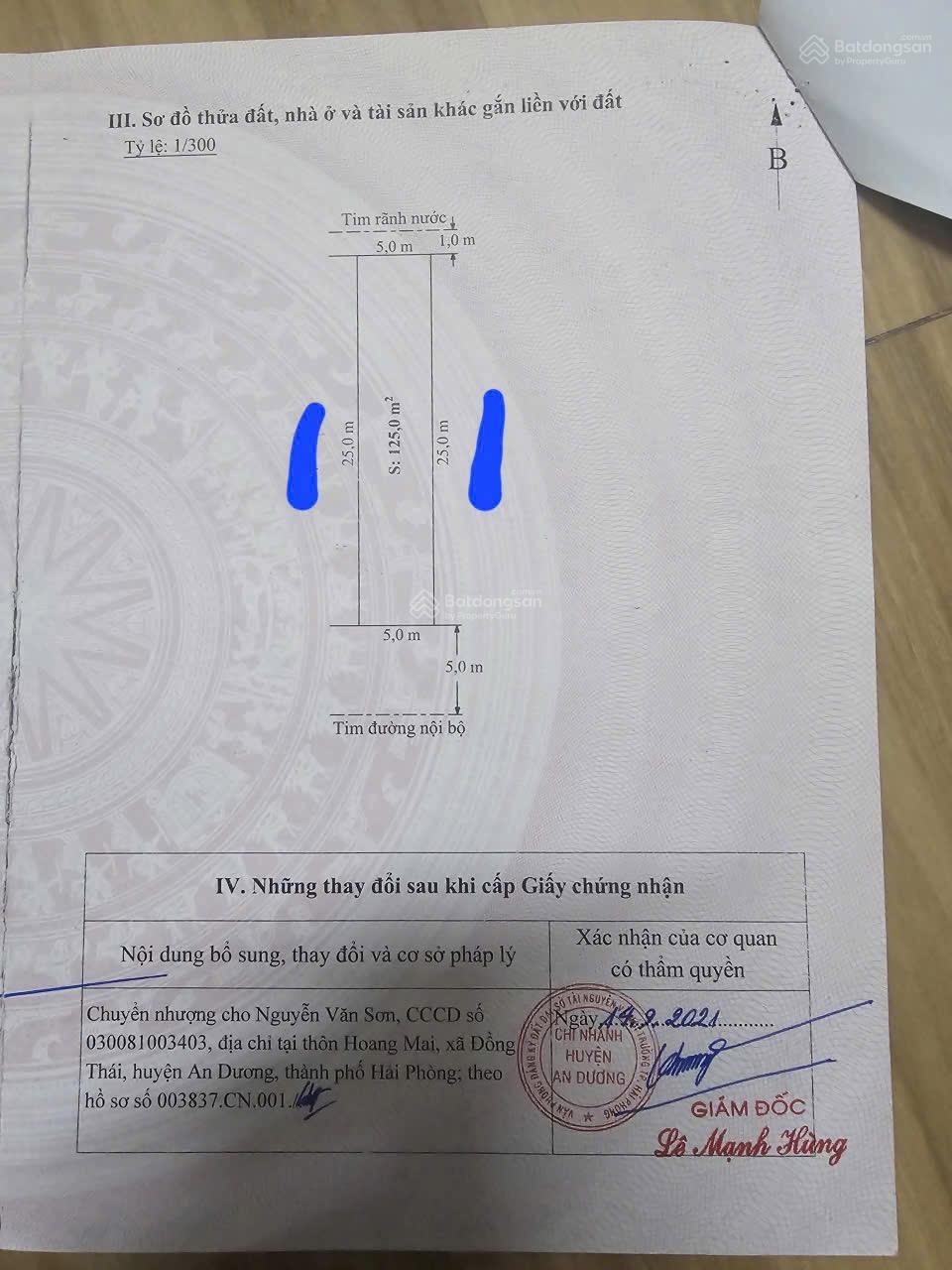Chính chủ gửi bán lô đất 125m2 Vân Tra An Đồng An Dương Hải Phòng