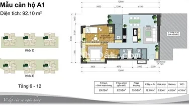 Căn góc Belleza nhà nguyên bản 4.1tỷ, 88m2 (2PN + 2WC) view công viên, hướng Đông Nam thoáng mát