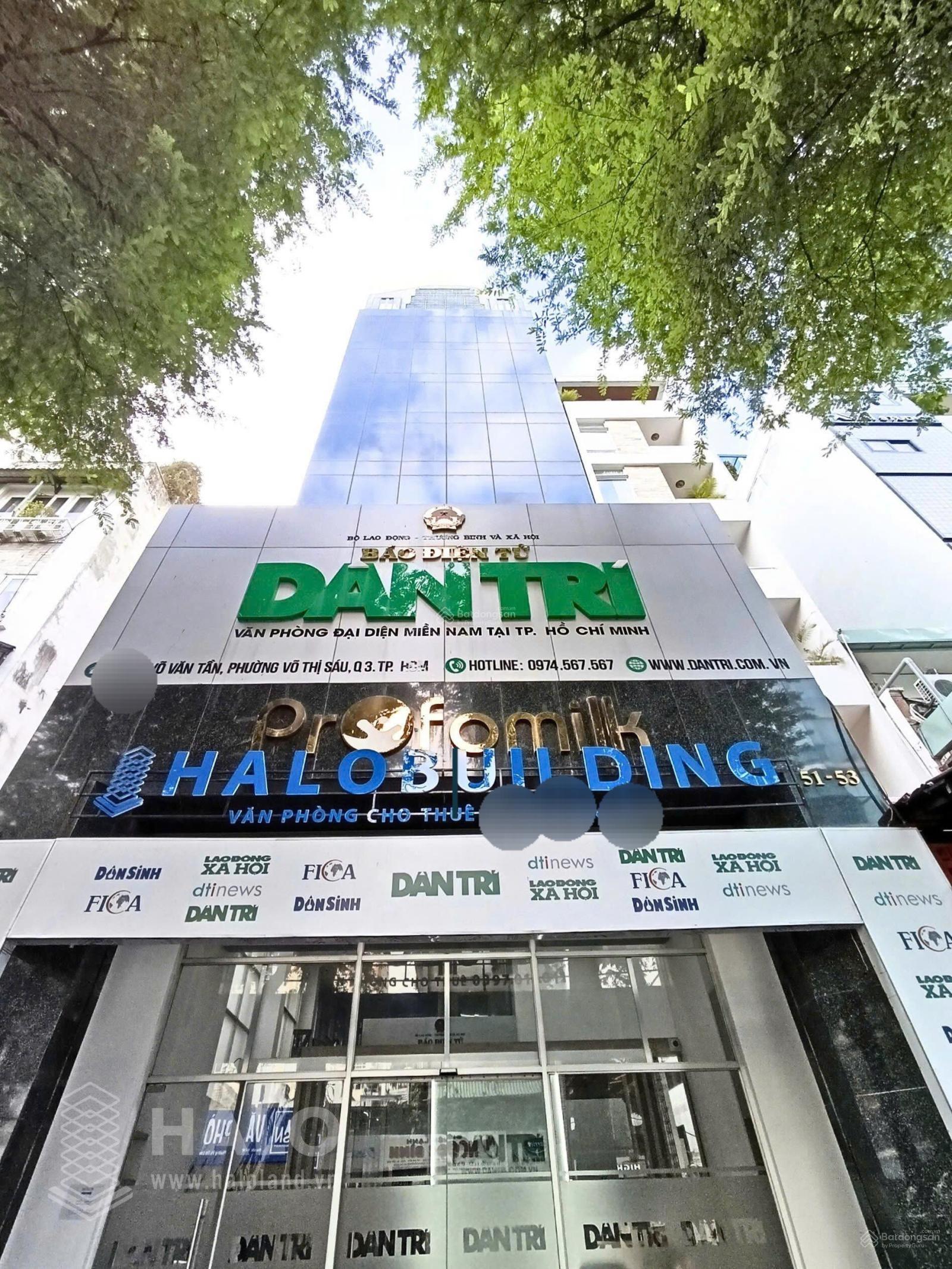 Văn phòng Q3 full giá 37 triệu (105m2) tòa nhà VP mặt tiền Võ Văn Tần