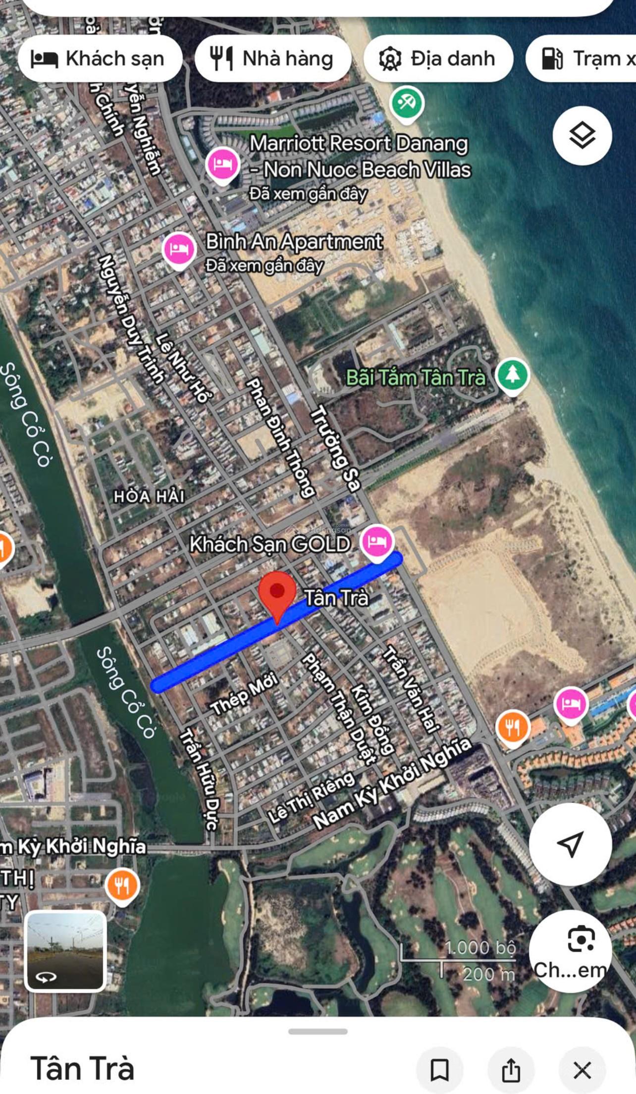 Bán lô đất biển góc 2 mặt tiền đường 10m5 Tân Trà 163m2 ngang 8.2m