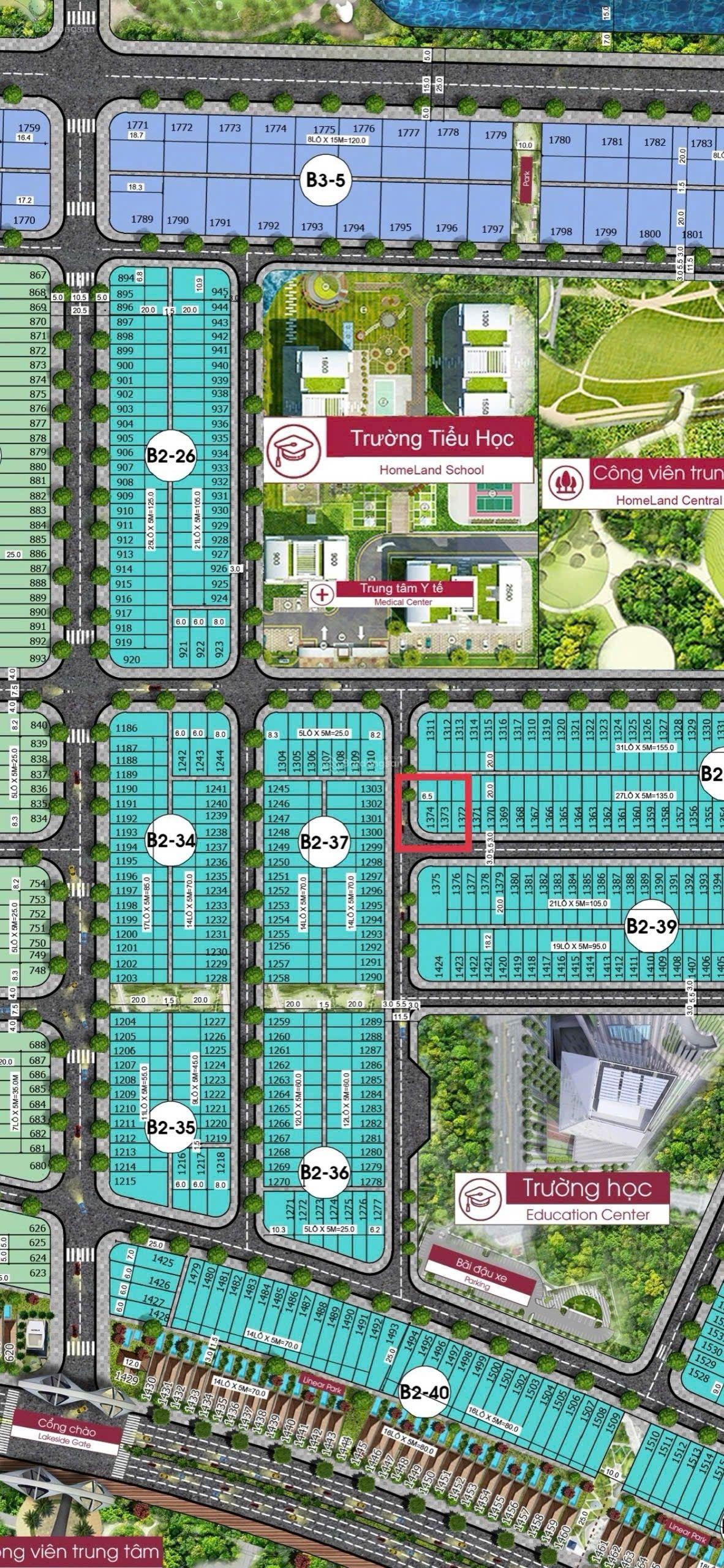 Góc đất nền dự án Lakeside Palace, 7,2 tỷ, 123,8m2, Hòa Hiệp Nam, Liên Chiểu, Đà Nẵng