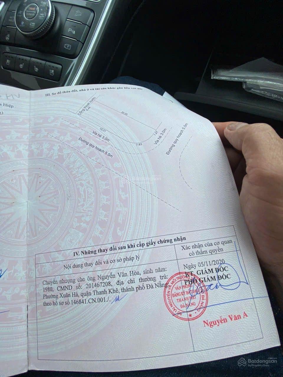 Góc đất nền dự án Lakeside Palace, 7,2 tỷ, 123,8m2, Hòa Hiệp Nam, Liên Chiểu, Đà Nẵng