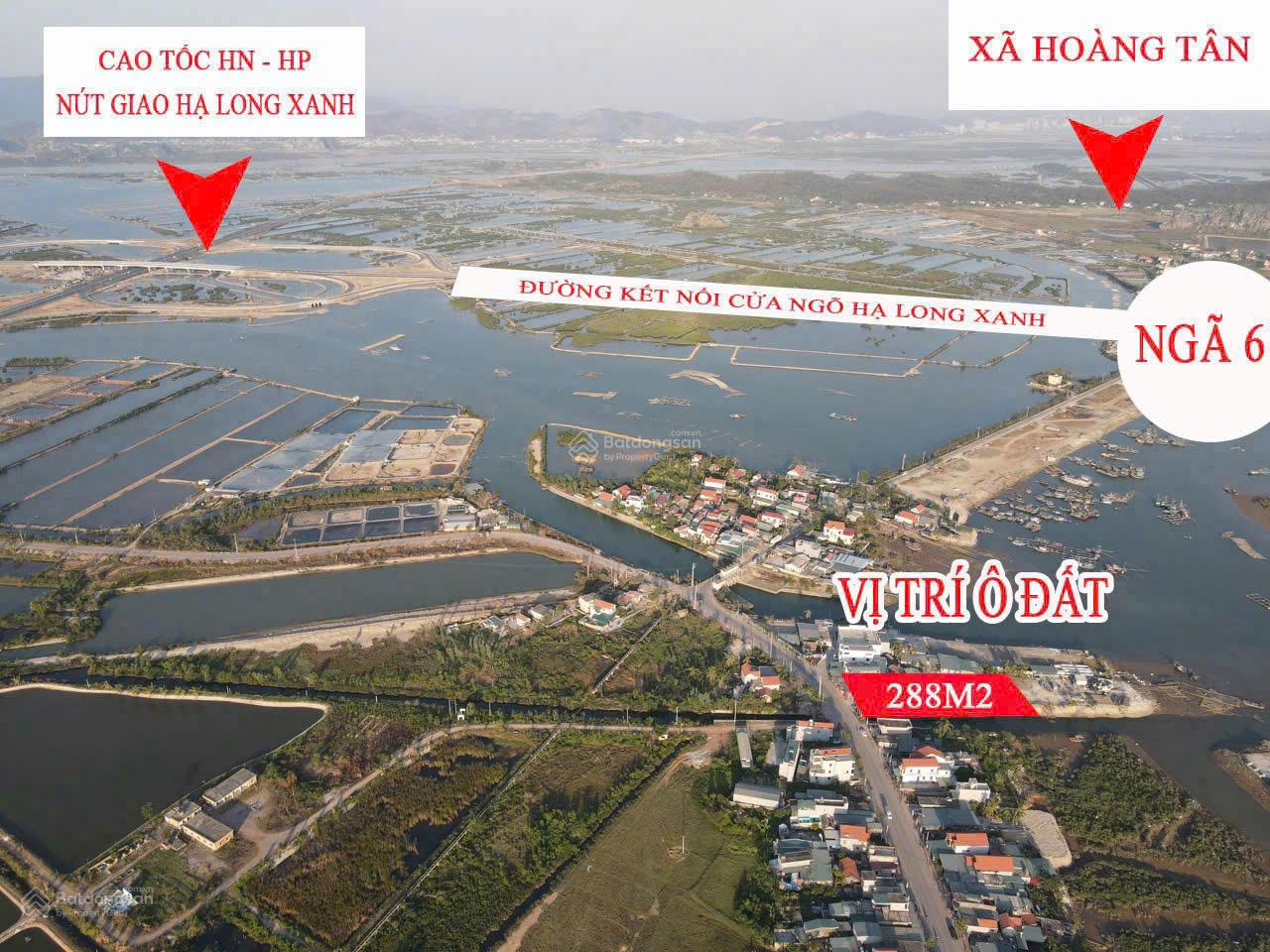 Ô đất 2 mặt tiền. Bán đất tại Tân An, Quảng Yên, Quảng Ninh, chỉ với 35 triệu, 288m2. MT 11m