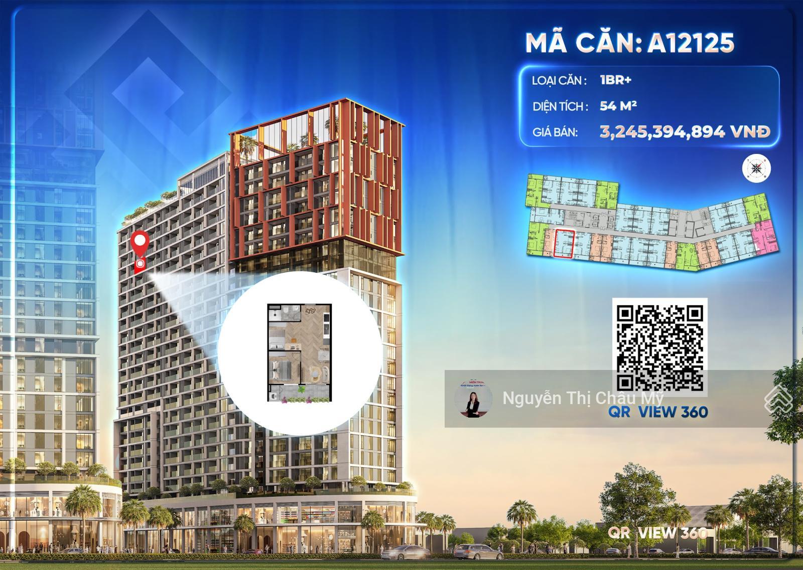 Căn hộ 1BR + Cora Tower giỏ hàng nhiều nhất trục 25 - tầng cao 21 - giá không chênh - Châu Mỹ SRT