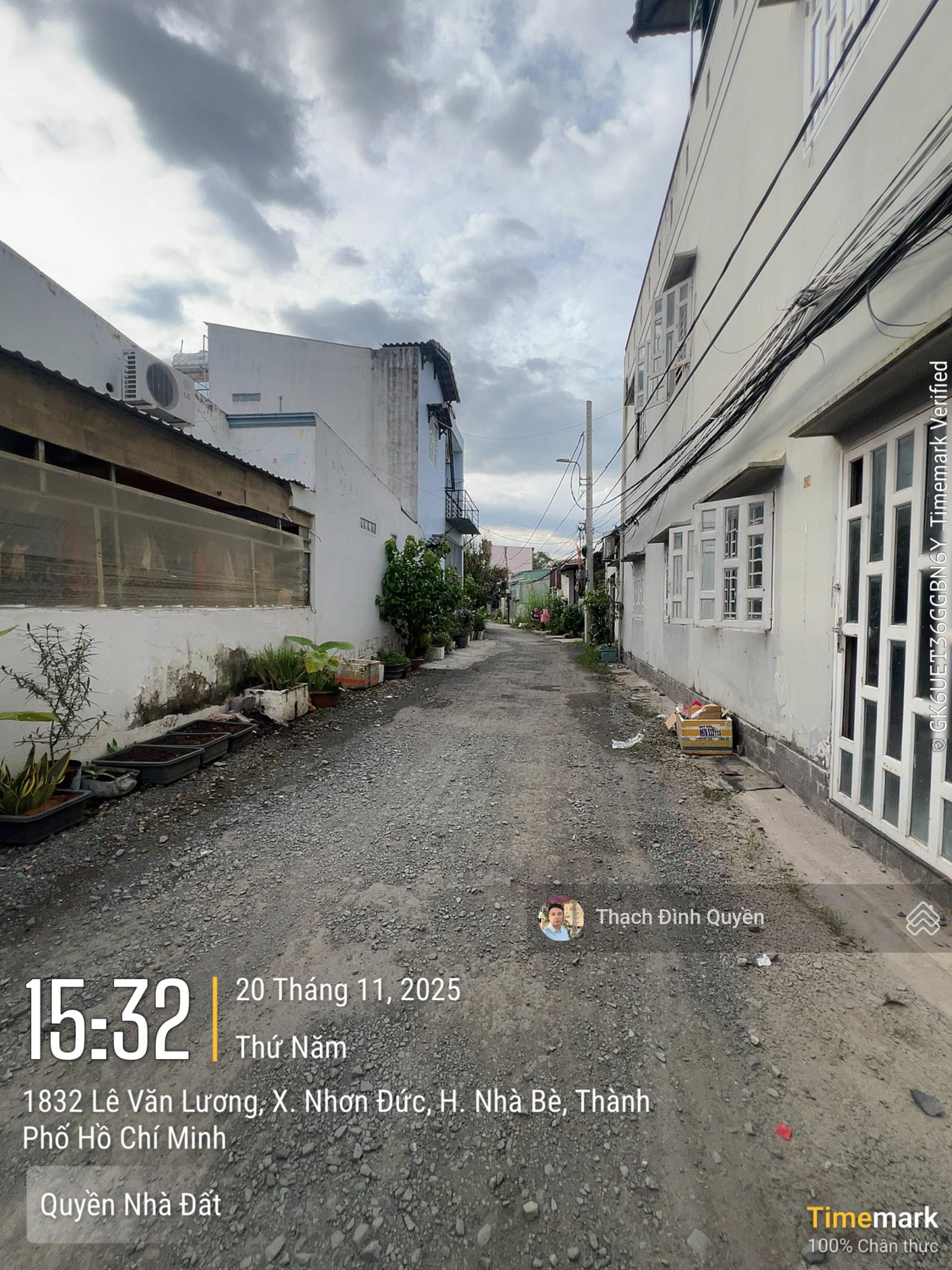 Đất thổ cư hẻm 1824 Lê Văn Lương; 10x18m giá 5,5 tỷ