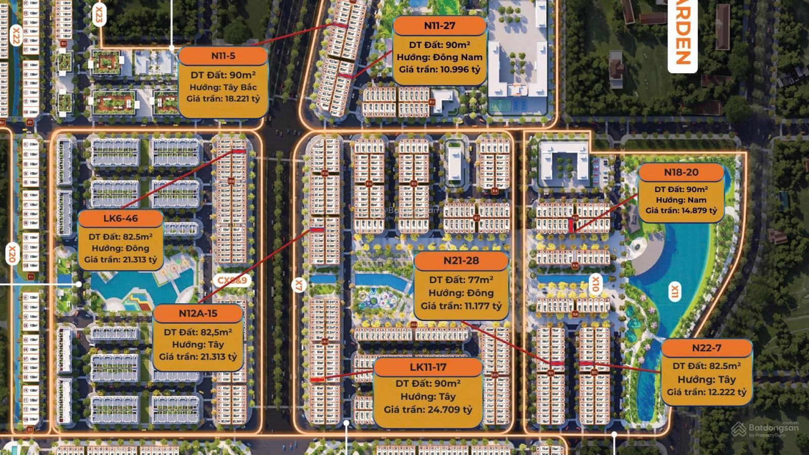 Quỹ hàng giai đoạn 2 PK Hoàng Tử, hồ Thiên Nga, Nữ Hoàng giá từ 9,x tỷ