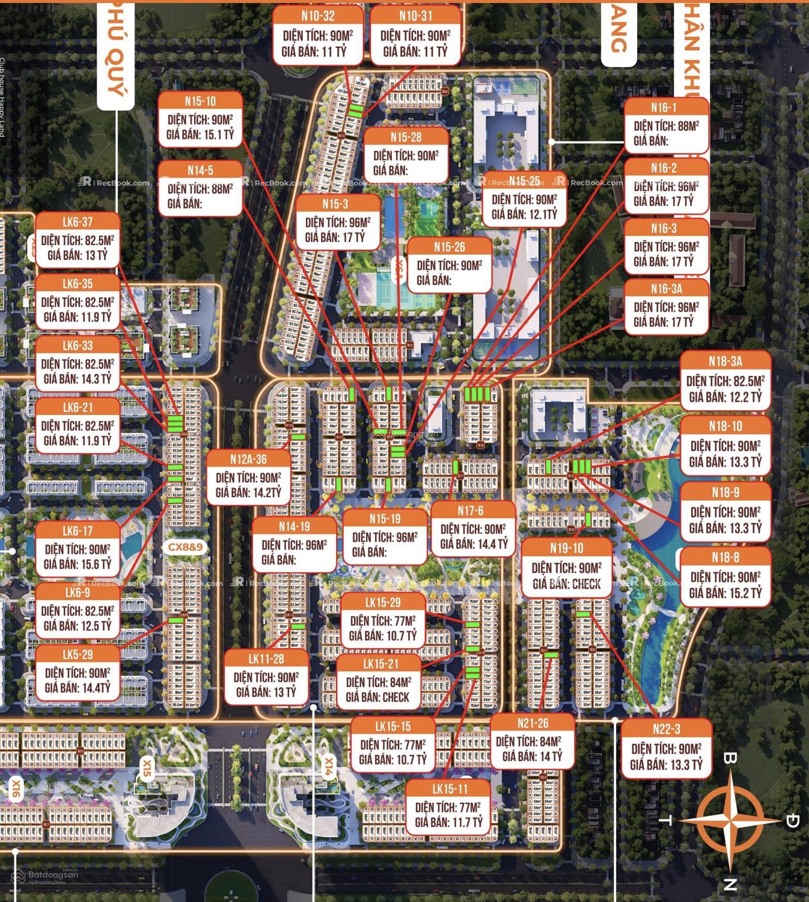 Quỹ hàng giai đoạn 2 PK Hoàng Tử, hồ Thiên Nga, Nữ Hoàng giá từ 9,x tỷ