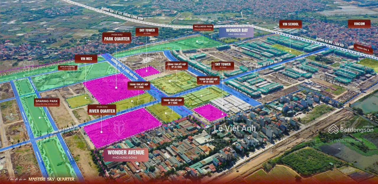 Bán biệt thự song lập view sông Bình Minh  Vinhomes Đan Phượng, 228m², giá 54 tỷ