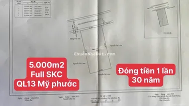 Đất SKC Quốc Lộ 13, vị trí đẹp thích hợp kho, xưởng. Giá rẻ. 0933 292 ***