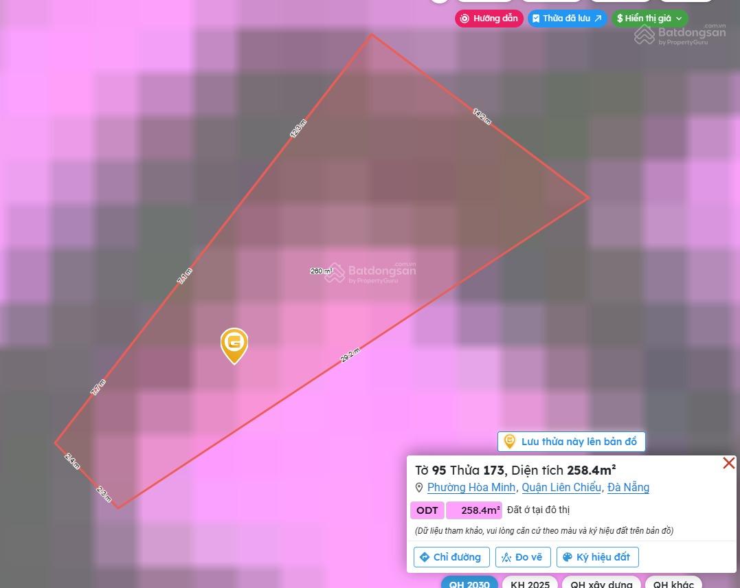 Bán gấp đất đường Trung Nghĩa 4 - Đà Nẵng, 242,5m2 - giá chỉ 8,8 tỷ, pháp lý chuẩn, giao dịch ngay