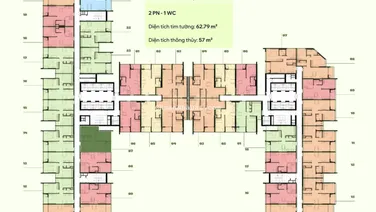 Căn 2PN 62,79m2 giá tốt nhất bảng hàng, ký HĐMB thanh toán 10%, vay NH HLLS 24 tháng. LH 0938 656 ***