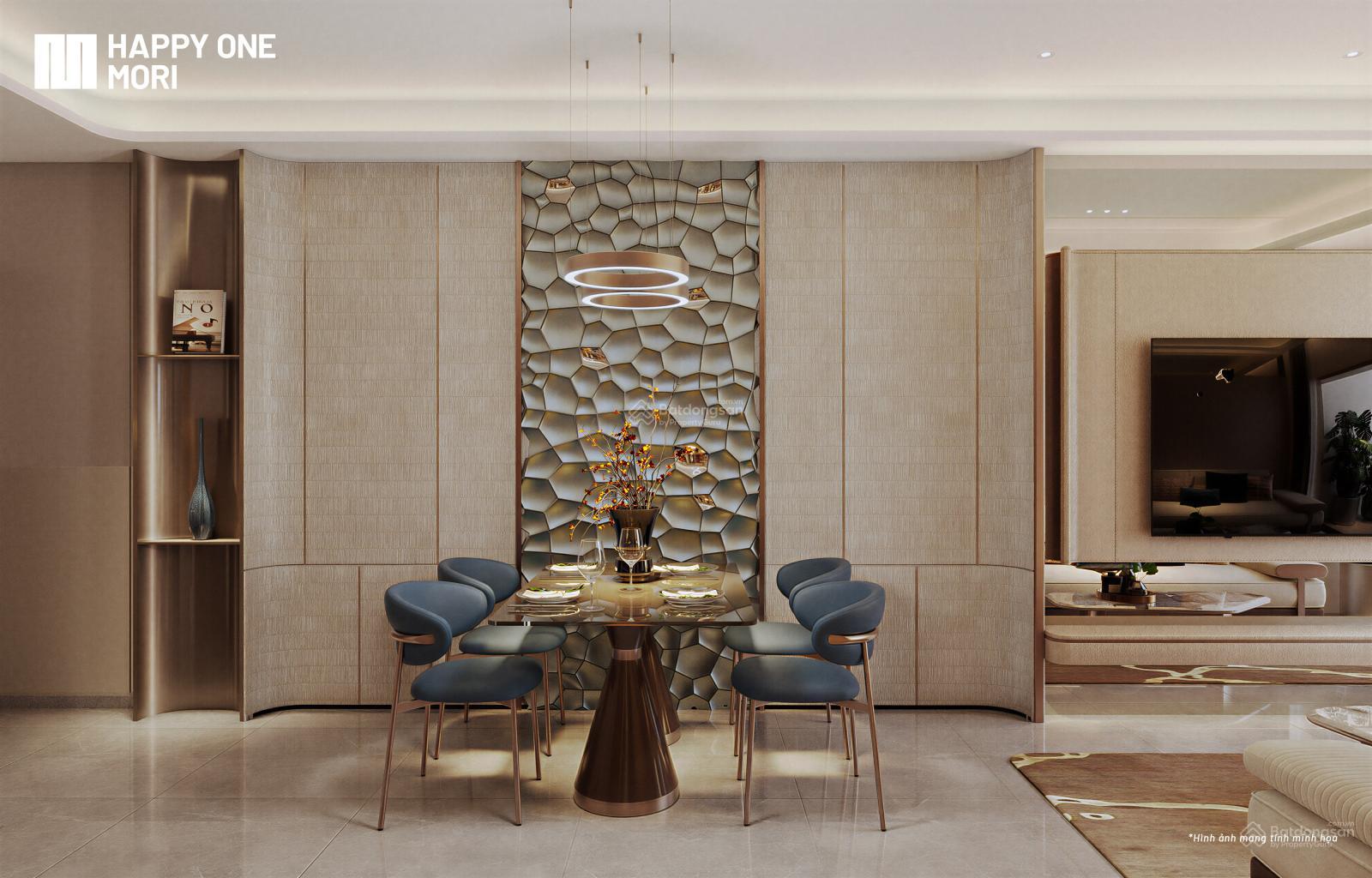 Happy One Mori 3PN - 2WC giá từ 3.3 tỷ bán đợt 1 với CK hơn 12.5%, view sân golf và sông Sài Gòn