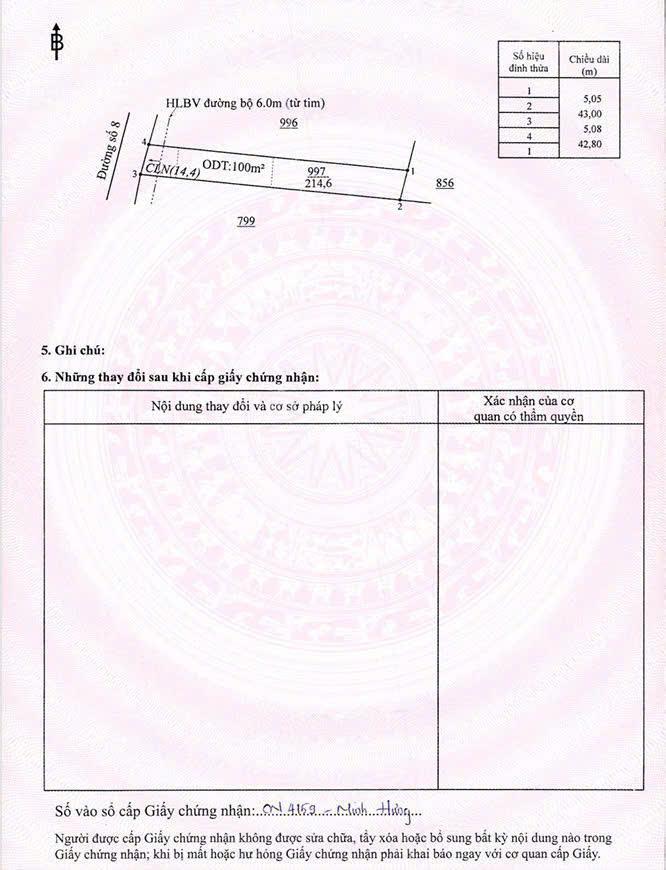 Bán đất ngay KCN Minh Hưng 3, 595 triệu, 214m2, đường nhựa