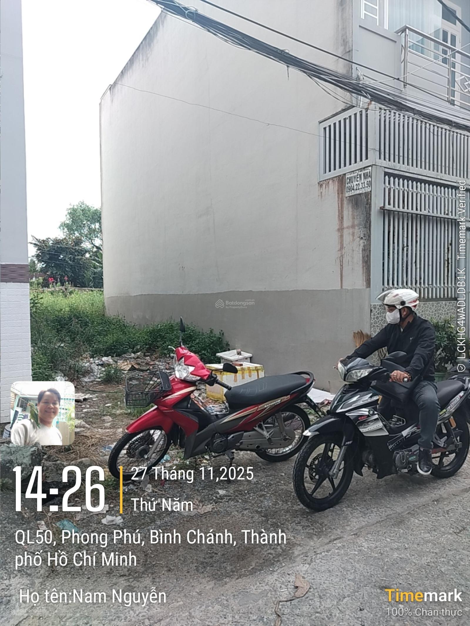 Bán đất thổ cư đường Xương Cá 1, Xã Phong Phú, Bình Chánh, HCM