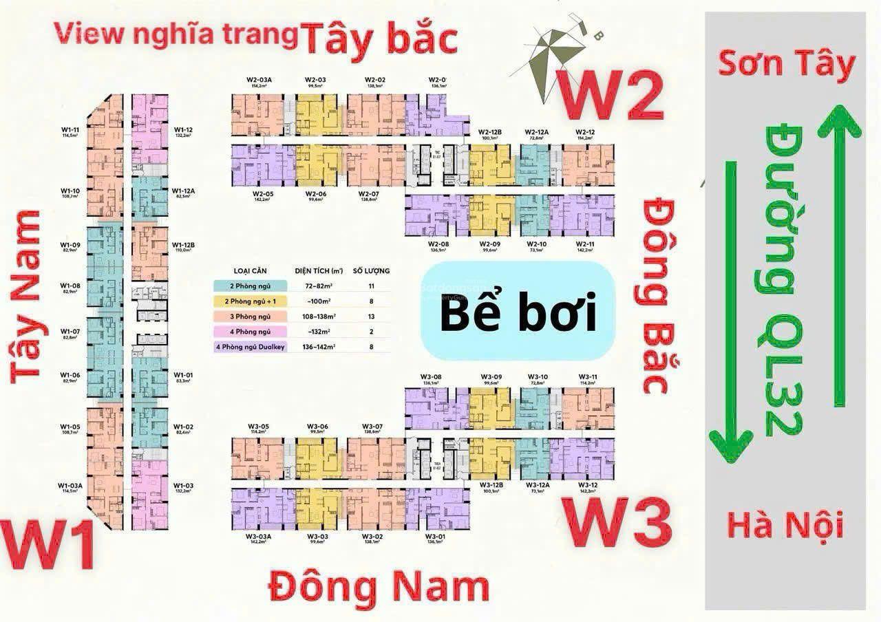 Chính chủ cần bán căn hộ w1 tòa nhà The With Media, DT 83m2, Nhà mới đẹp