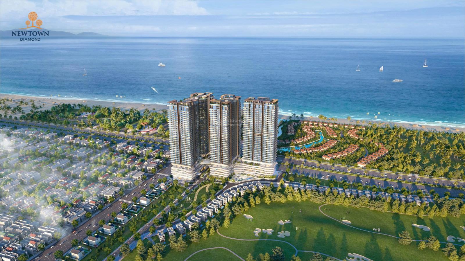 Căn hộ 2PN Newtown Diamond Đà Nẵng view biển, giá trực tiếp CĐT, sổ lâu dài, full nội thất cao cấp