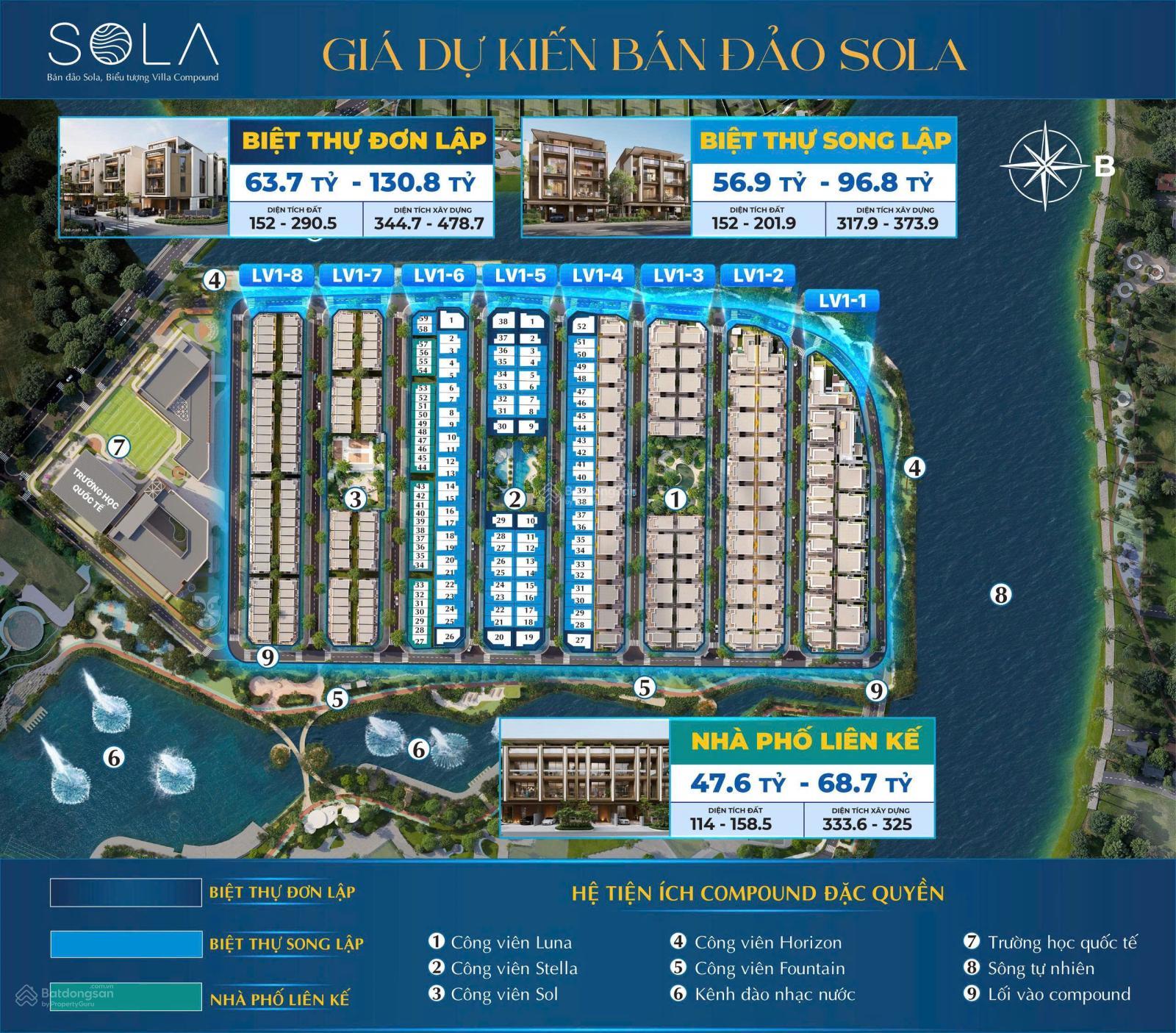 Biệt thự Sola The Global City: Nhà ở biệt lập chuẩn thượng lưu, giá chỉ từ 47 tỷ, Hỗ trợ lãi 36th