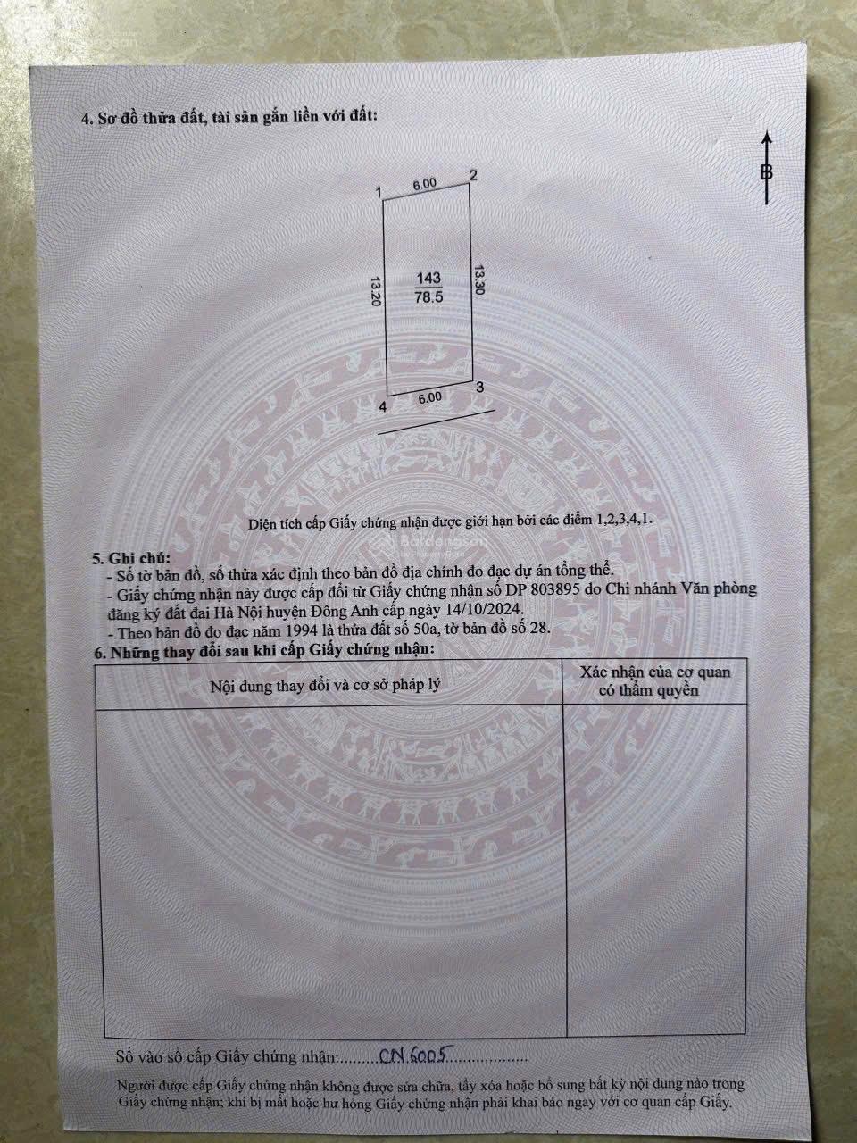 78,5m2 Ngọc Chi - Vĩnh Ngọc - lô góc - 3 mặt thoáng phun thổ cư