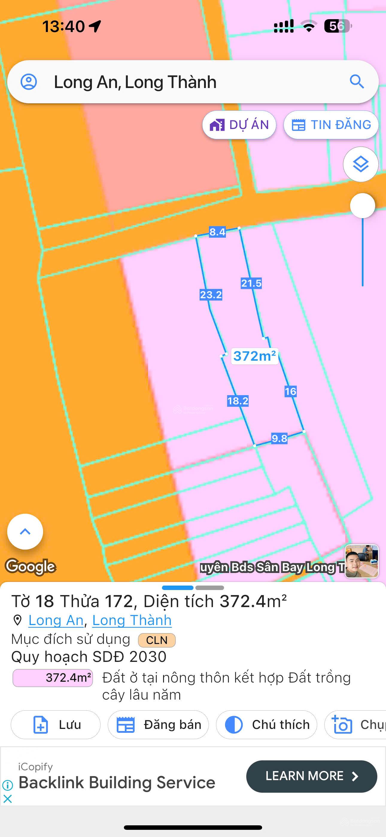 372m mặt tiền 1 sec Ql51 cạnh UBND xã Long An giá nhà đâu tư 372m mặt tiền 1 sec Ql51 cạnh UBND xã Long An giá nhà đâu tư