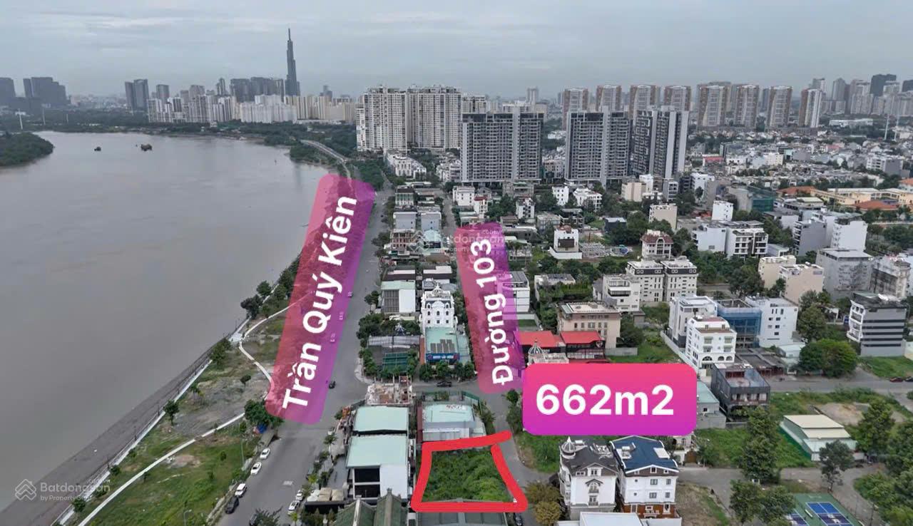 Đất giáp mặt sông Trần Quý Kiên Thạnh Mỹ Lợi- sổ hồng Huy Hoàng - 662 m2 - 159 tỷ gồm 2 lô