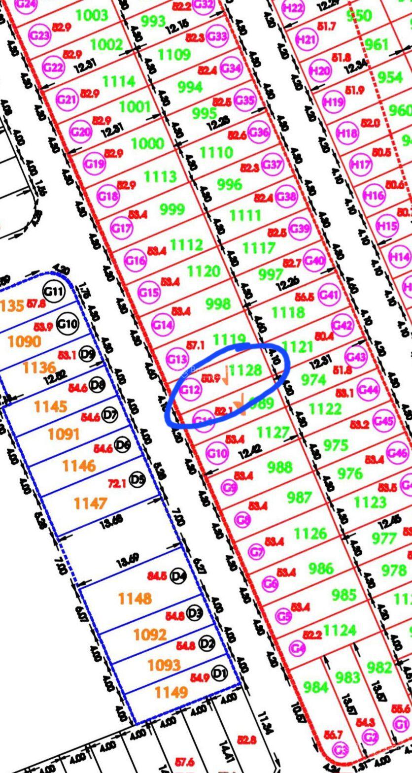Bán đất nền G12 vị trí đẹp phân khu 50.9m2 giá chỉ 3.181 tỷ, SHR