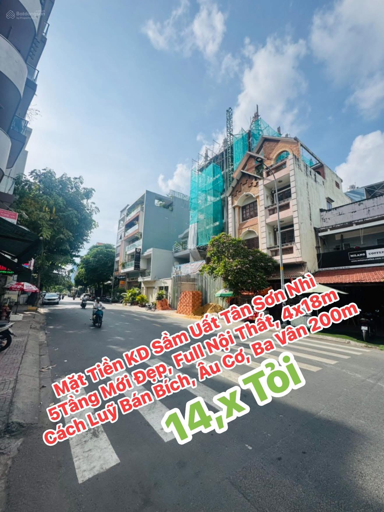 Mặt Tiền KD Cực Đỉnh, 5Tầng Mới Tinh, 4x18m, Khu Sầm Uất Tân Sơn Nhì, Q. Tân Phú.