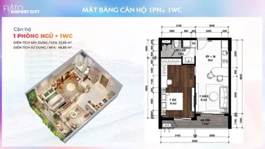 Giỏ Hàng Sản Phẩm Sang Nhượng Căn 1 Phòng Ngủ, Vị Trí Đẹp, Giá Tốt, Dự Án Fiato Airport City