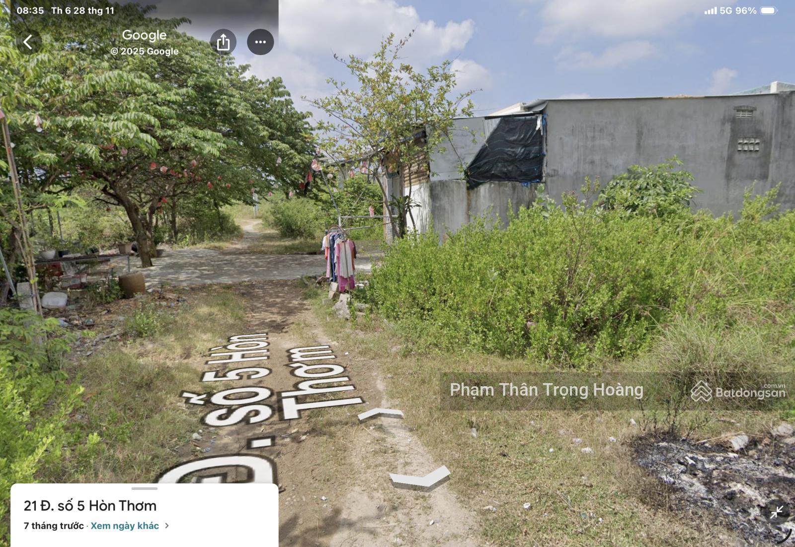 Bán lô đất đường B5 Hòn Thơm, Thôn Xuân Ngọc, phường Tây Nha Trang 70m2 (rộng 5m) - Giá 1,58 tỷ