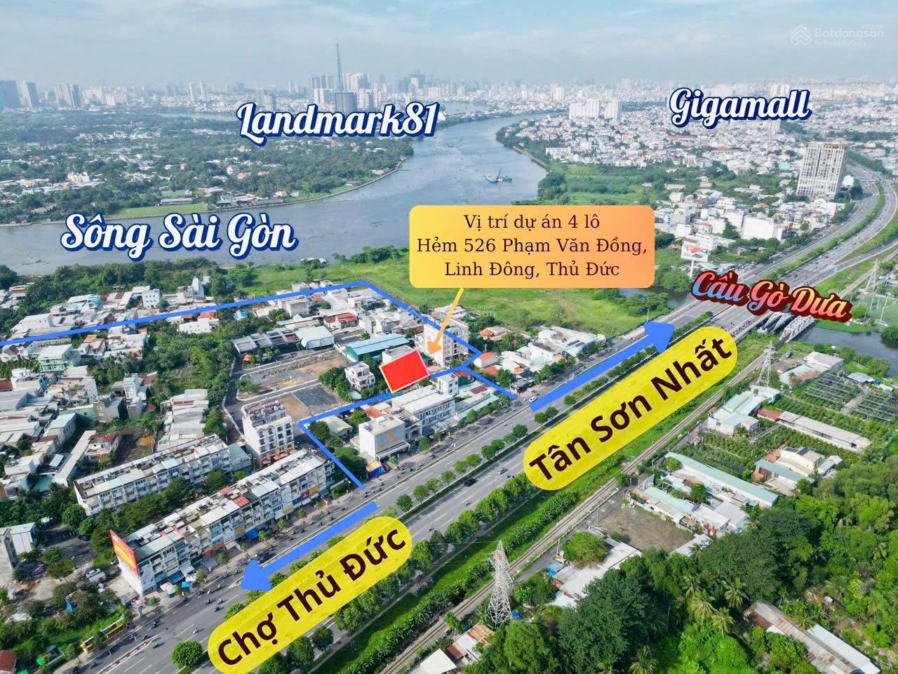 BÁN ĐẤT PHẠM VĂN ĐỒNG, THỦ ĐƯC GẦN GIGAMALL CHỢ HIỆP BÌNH. SHR, XÂY CAO TẦNG.