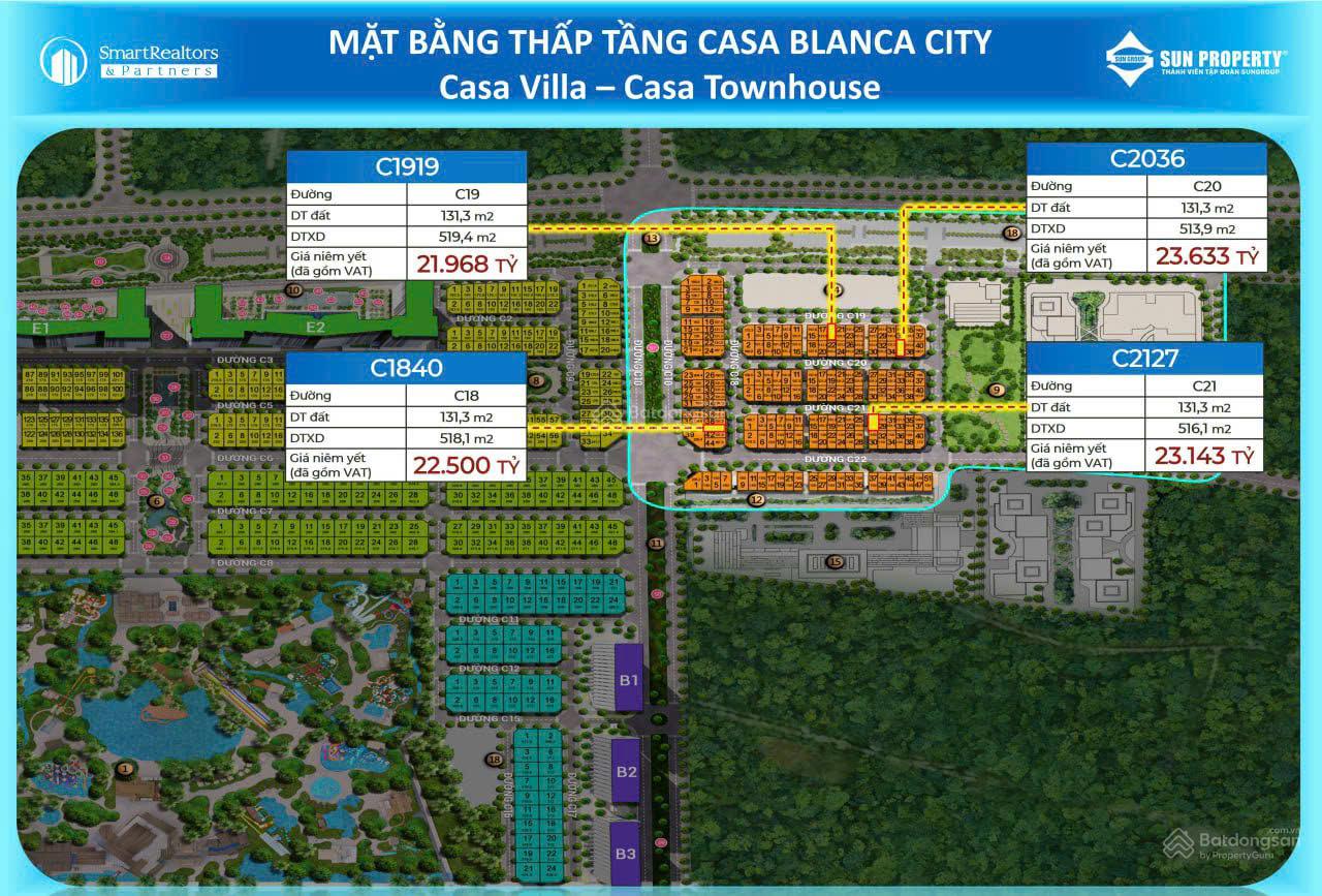 Suất ngoại giao chiết khấu 20% nhà phố, biệt thự Blanca City. Giá chỉ 18 tỷ/ căn nhà phố 134m2
