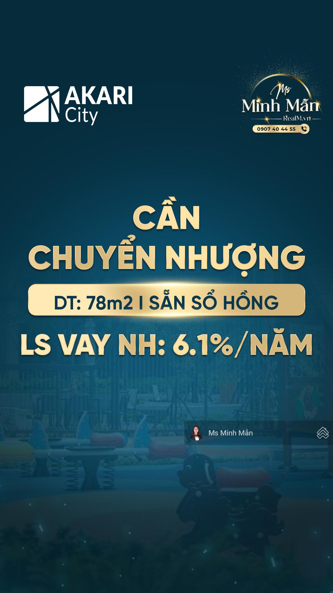 Ngộp ngân hàng cắt lỗ rẻ căn hộ Akari Nam Long giai đoạn 2, 2PN 78m2 mới bàn giao, có sổ hồng riêng