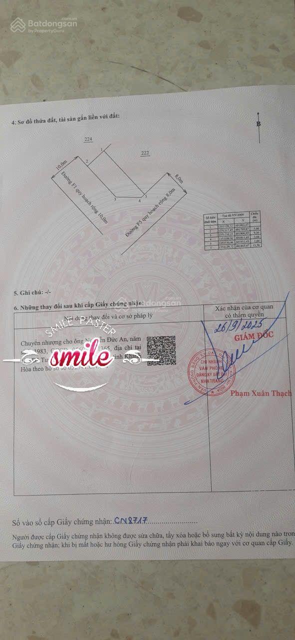 Lô góc TDC VCN Phước Long 1, 59.5m2 giá 6,15 tỷ xây tự do, Nha Trang, Khánh Hòa Lô góc TDC VCN Phước Long 1, 59.5m2 giá 6,15 tỷ xây tự do, Nha Trang, Khánh Hòa