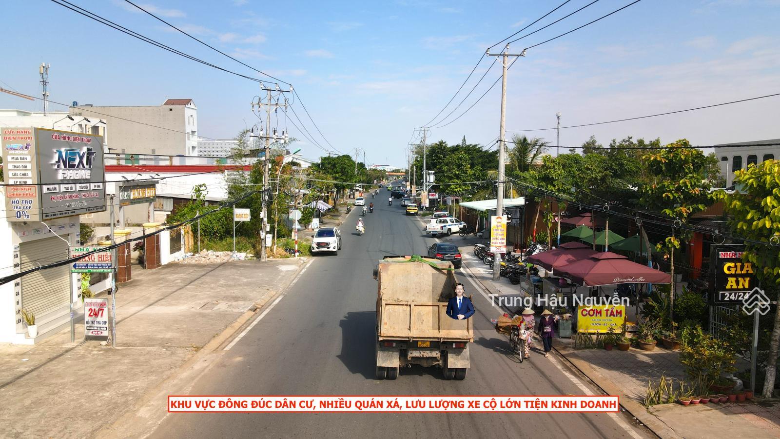Đất Lâm Quang Ky đối diện công an tỉnh, kế góc Phan Thị Ràng, lộ 10m lề 5m, 4.6x27m, thổ cư, SHR