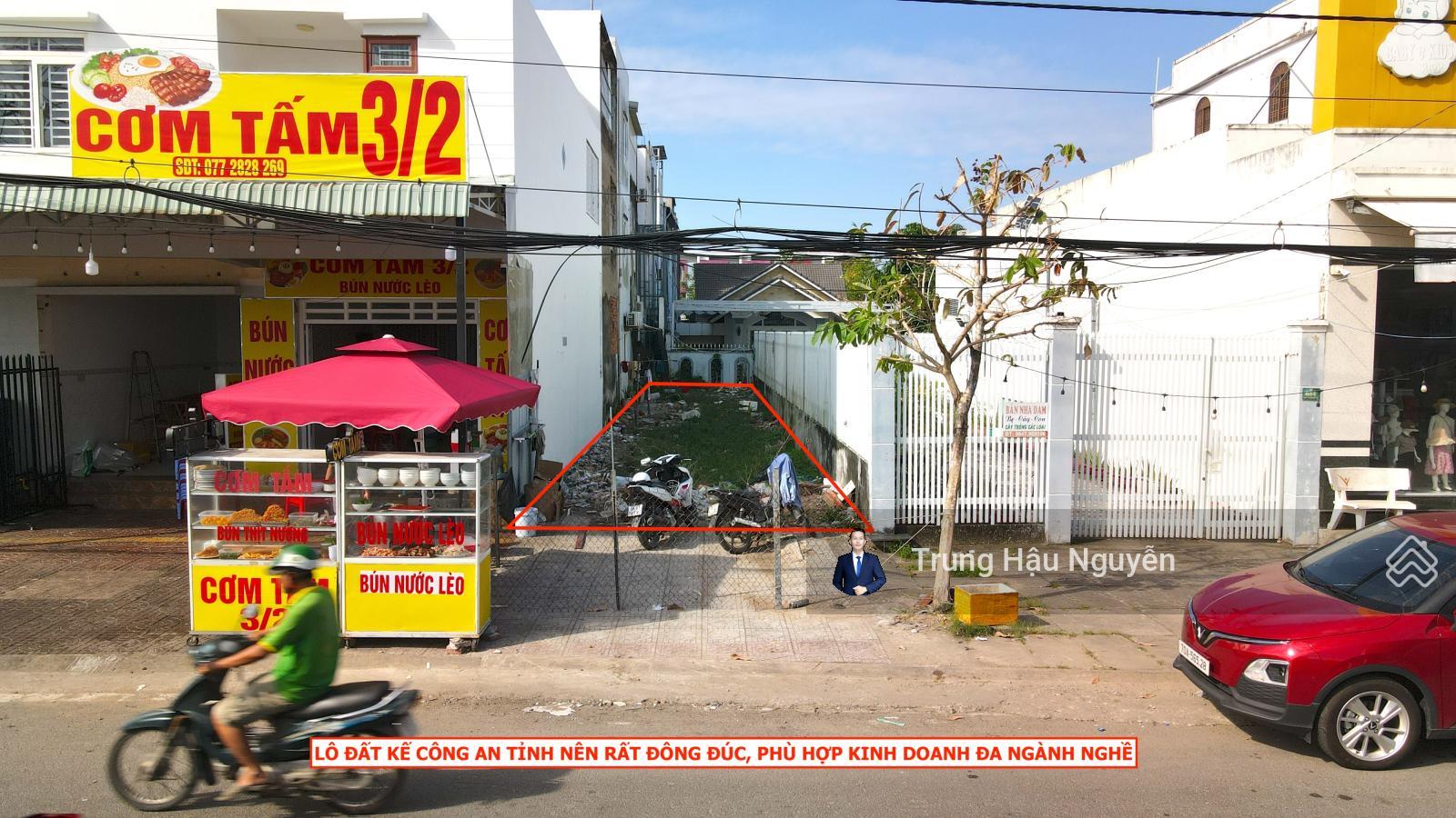 Đất Lâm Quang Ky đối diện công an tỉnh, kế góc Phan Thị Ràng, lộ 10m lề 5m, 4.6x27m, thổ cư, SHR