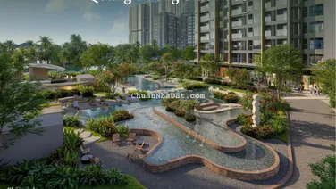 Căn 3PN 2VS hướng Đông Nam Lumière Orient Pearl - KHÔNG CHÊNH - View QUẢNG TRƯỜNG THÁC NƯỚC