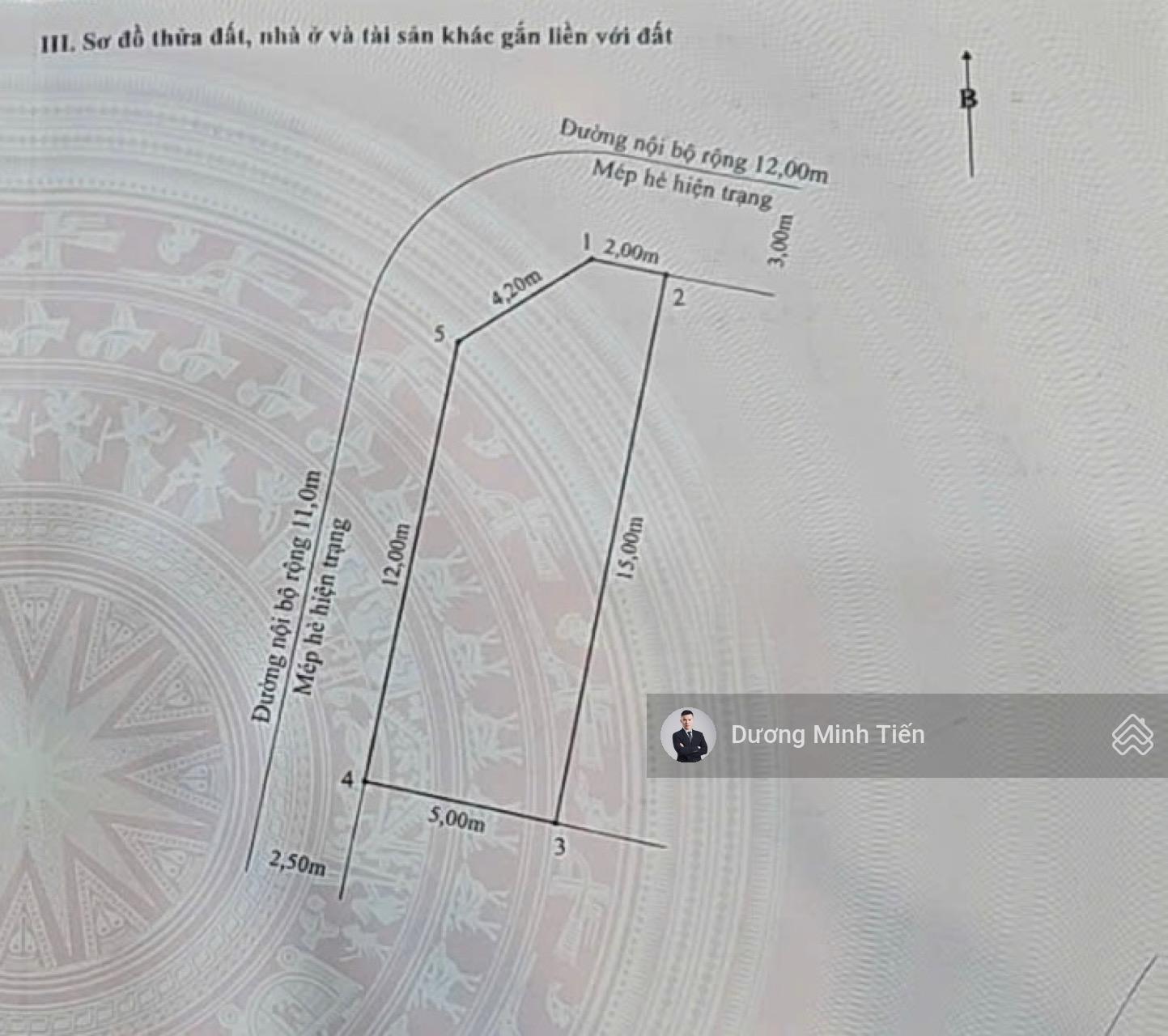 Lô góc 70.5m2 TĐC Cây Đa - ngang 5m - đường 12m