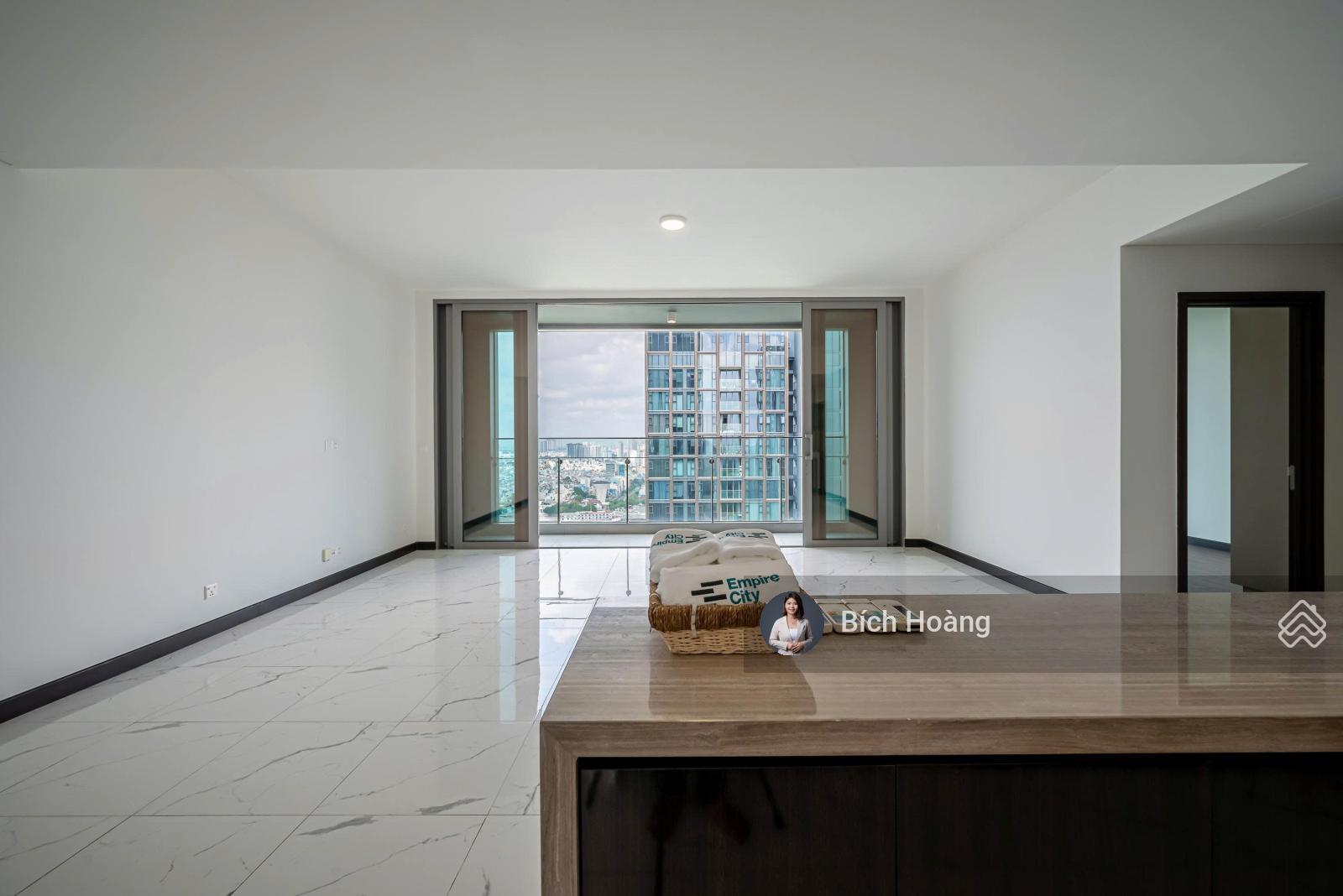 Empire City: Cho thuê căn hộ 3PN - NTCB - tầng cao - view đẹp - giá chỉ 55 triệu net/tháng