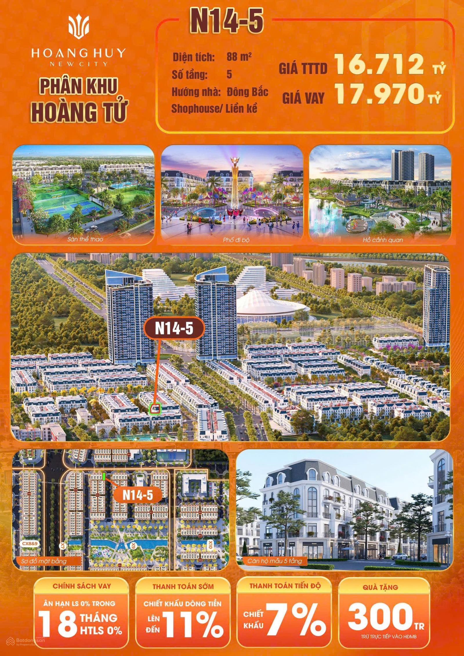 Bán căn góc cực VIP mặt đường 30m vị trí ngay ngã tư gần TTTM Hoàng Huy