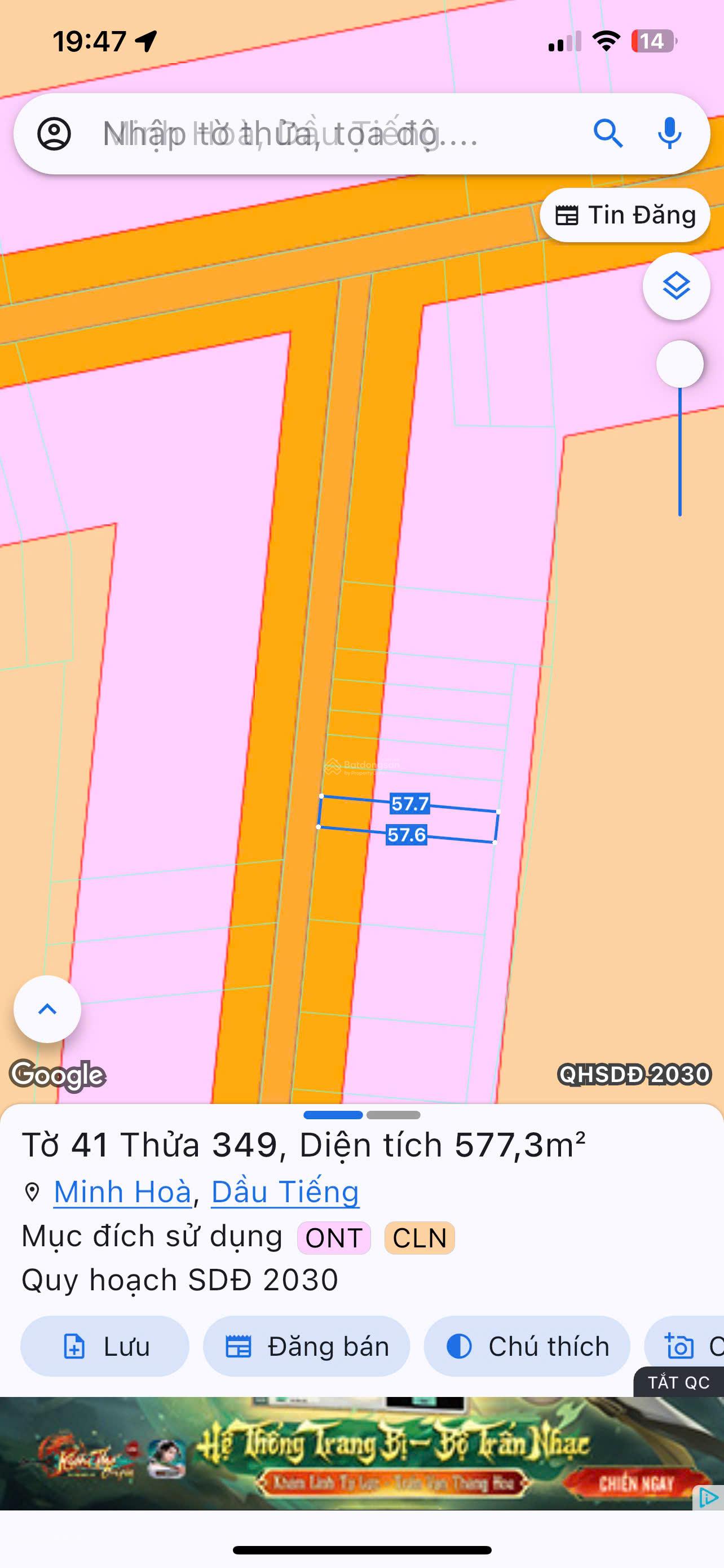 Bán gấp lô đất 577m2 ĐT744 mặt tiền 10m, đường 42m, giá ưu đãi nhanh chóng cho nhà đàu tư