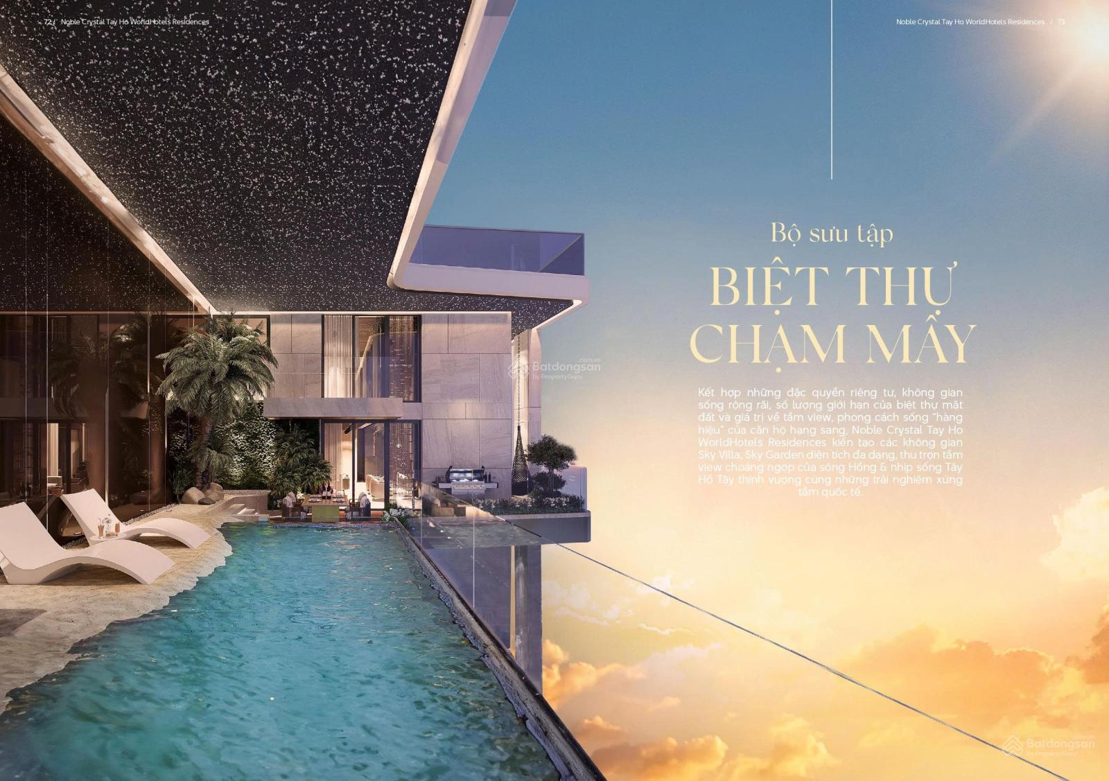 QUỸ CĂN NỘI BỘ CĐT TỪ 1-2-3-4-5 PHÒNG, DUPLEX, SKYVILLA ĐỘC QUYỀN NOBLE CRYSTAL CHIẾT KHẤU 12.5%