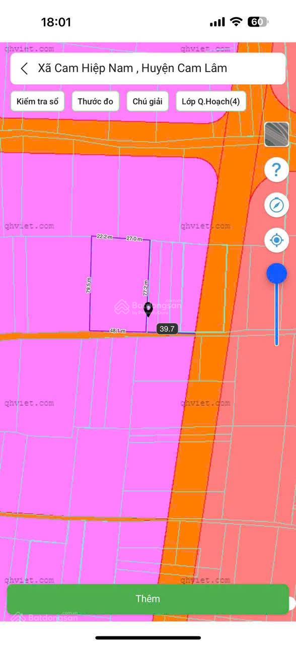 Cam Hiệp Nam full thổ có xoài thu hoạch giá 2,3 triệu/m2