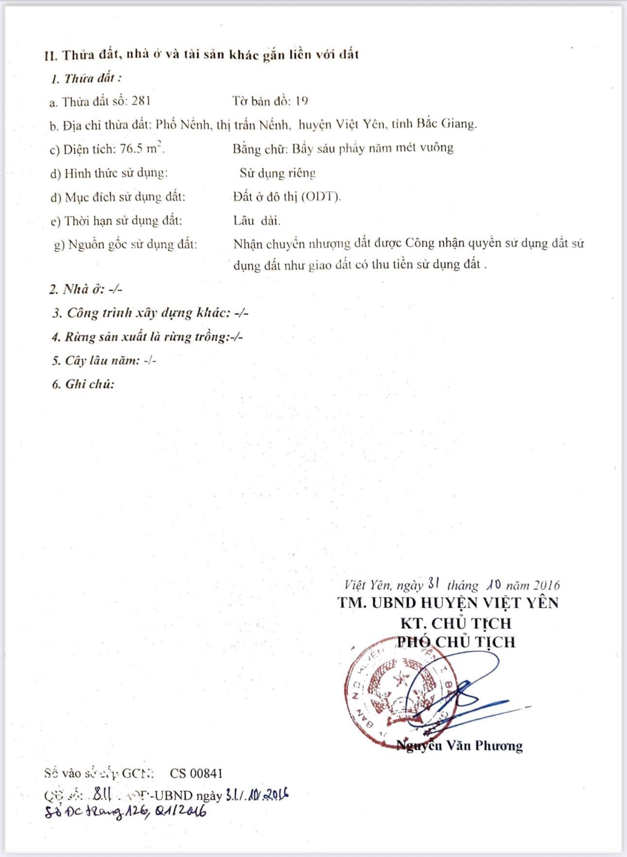 Bán căn nhà trục chính làng Ninh Khánh - TT Nếnh, Bắc Ninh LH 0911 015 ***
