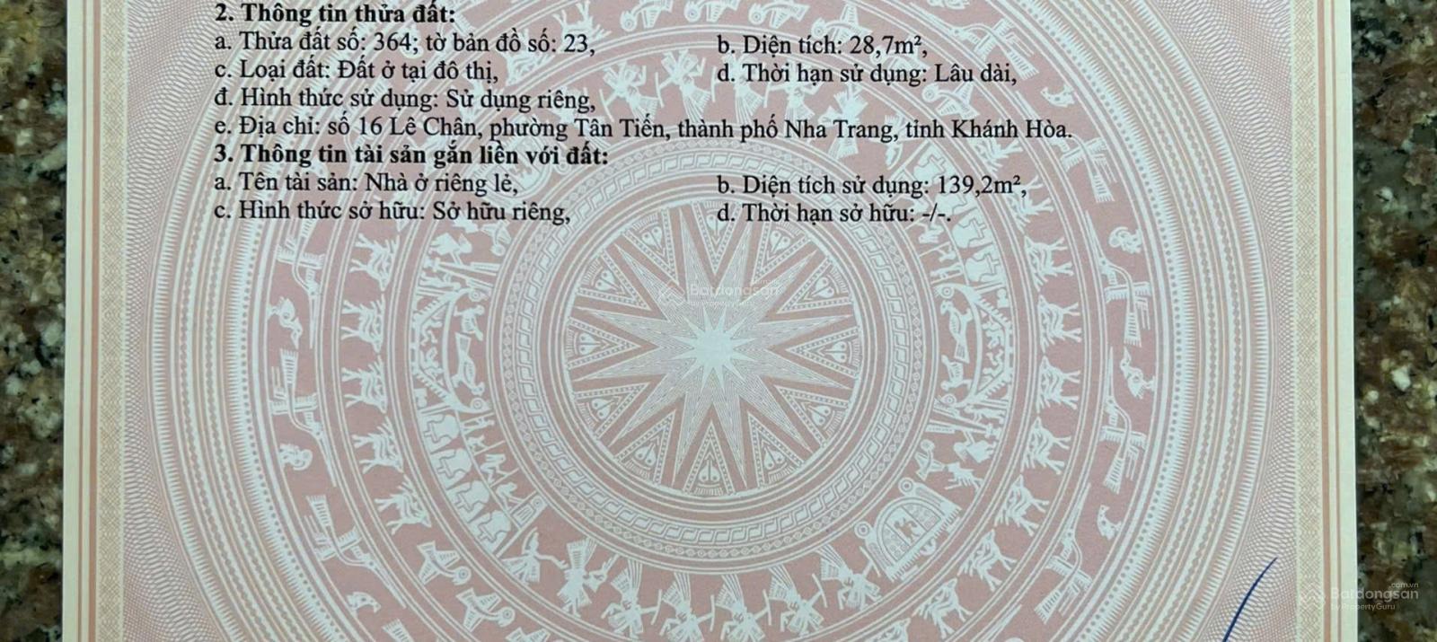 Nhà mặt tiền 4 tầng 1 tum đường Lê Chân ngang 10m ngay trung tâm phố Nha Trang