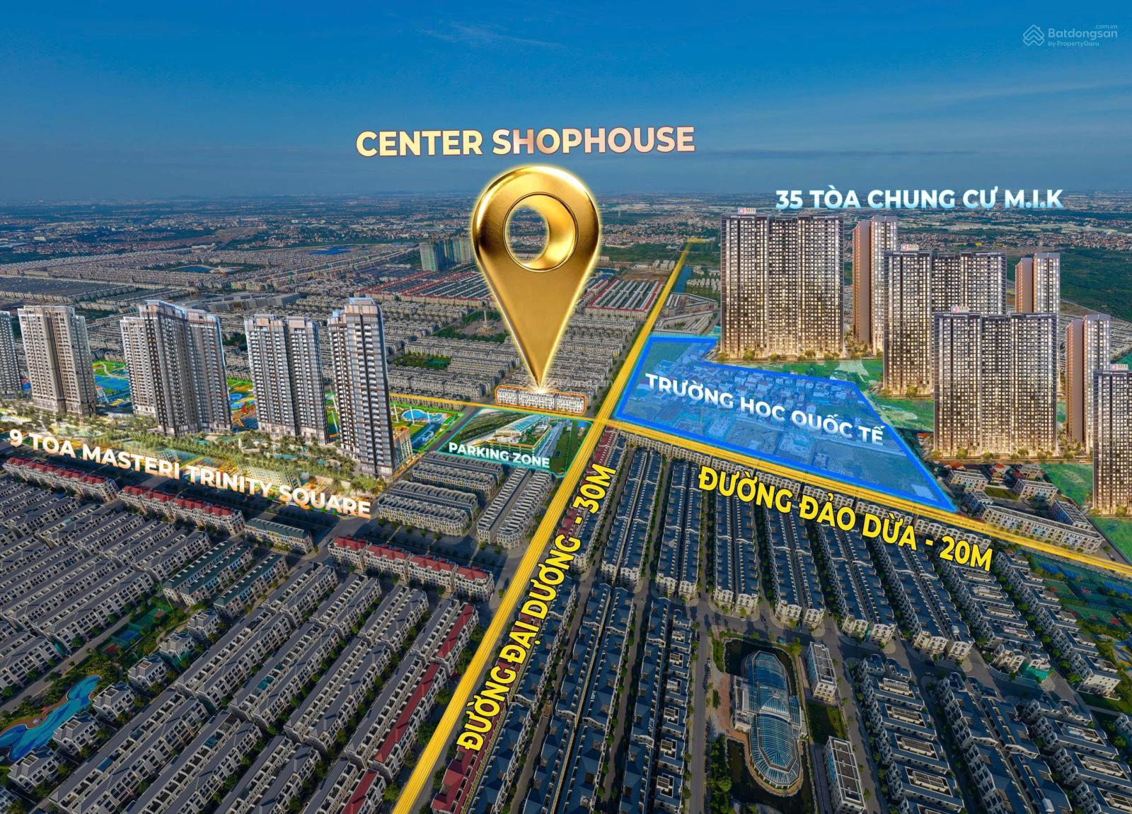 Kinh doanh sầm uất ! 2 mặt đường gần 50 toà chung cư, trường liên cấp Vinschool công viên 7,5ha