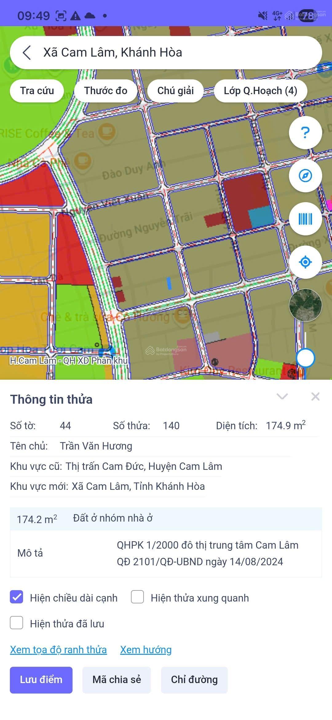 Lô đất full thổ cư 175 m2 tại đường Xuân Diệu - chợ Cam Đức, trong ranh dân cư không bị quy hoạch Lô đất full thổ cư 175 m2 tại đường Xuân Diệu - chợ Cam Đức, trong ranh dân cư không bị quy hoạch